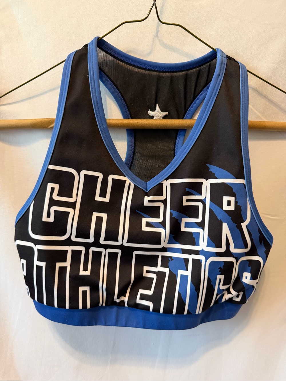 CHEER Athletics Rebel Athletic Black & Royal Blue Sports Bra